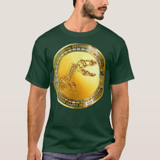 Dinosaur Skull Fossil Skeleton Coin Bitcoin World T-shirt