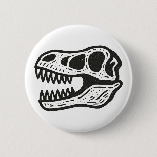 Dinosaur Skull Ronde Button 5,7 Cm