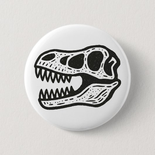 Dinosaur Skull Ronde Button 5,7 Cm (Voorkant)