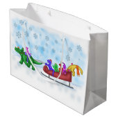 Dinosaur Sleigh Ride Large Cadeauzakje (Achterkant Gekanteld)