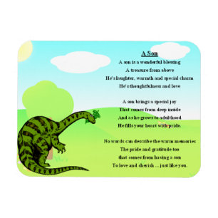 Dinosaur Son Poem Magnet Magneet