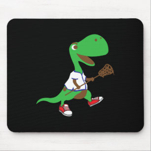 Dinosaur speelt Lacrosse Cool Dino Teamsport Gif Muismat