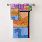 Dinosaur Squares Bad Handdoek (Insitu)