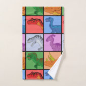 Dinosaur Squares Bad Handdoek (Handdoek)
