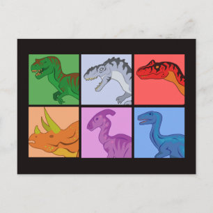 Dinosaur Squares Briefkaart