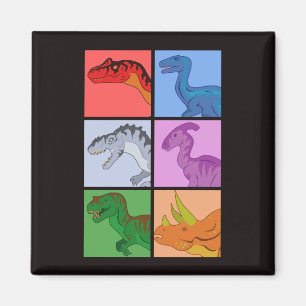 Dinosaur Squares Magneet
