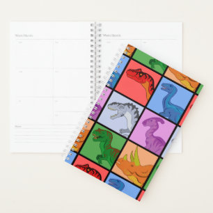 Dinosaur Squares Planner