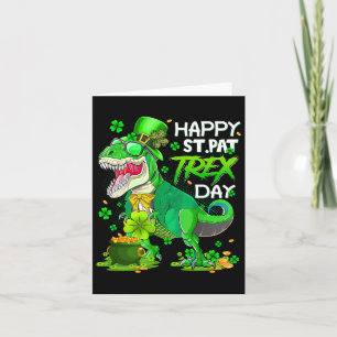 Dinosaur St Patricks Day Happy St Pat Trex T Rex B Kaart