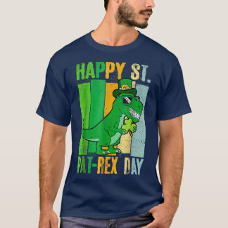 Dinosaur St Patrick's Day St Pat Tre Day Lucky Sau T-shirt
