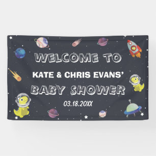Dinosaur Star Planet Galaxy Baby shower Backdrop Spandoek