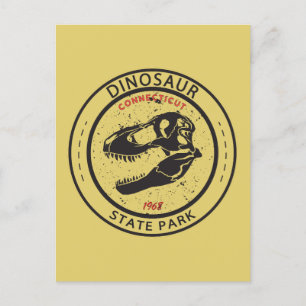 Dinosaur State Park Connecticut Badge Briefkaart