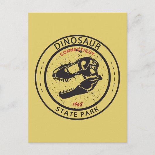 Dinosaur State Park Connecticut Badge Briefkaart (Voorkant)
