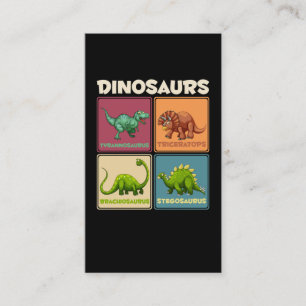 Dinosaur Stegosarus T-rex Triceratops Dino Visitekaartje