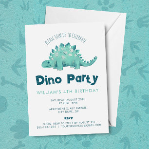 Dinosaur Stegosaurus Boys Birthday Kaart