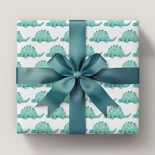 Dinosaur Stegosaurus Kids Birthday Cadeaupapier