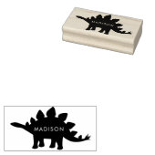 Dinosaur Stegosaurus Leuke Dino Kind naam Rubberstempel (Gestempeld)
