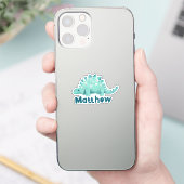 Dinosaur Stegosaurus Name Sticker (Telefoon)