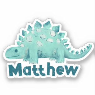 Dinosaur Stegosaurus Name Sticker