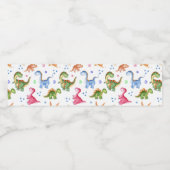 Dinosaur Stomp Chomp Roar Verjaardagsfeest Waterfles Etiket (Enkel label)