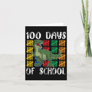 Dinosaur Student Boys Kinder gift 100 dagen school Kaart
