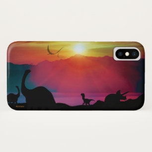 Dinosaur Sunset iPhone X Hoesje