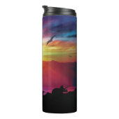 Dinosaur Sunset Thermosbeker (Geroteerd rechts)