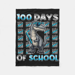 Dinosaur T Rex 100 dagen schoolkleding 100 dagen Fleece Deken
