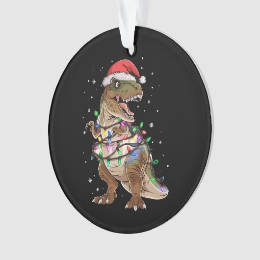 Dinosaur T-rex Arbre Chandail de Noël Xmas Dino (devant)