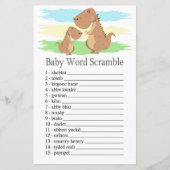Dinosaur T-rex Baby word scramble game (Voorkant)
