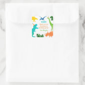 Dinosaur T-rex Birthday Dank u wel stickers labels (Tas)