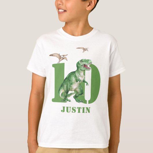 Dinosaur T Rex Birthday T-Shirt (Voorkant)