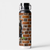 Dinosaur T-Rex Busting Out Personalize Name Waterfles (Achterkant)