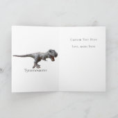 Dinosaur T Rex Carte de fête d'anniversaire pour e (Intérieur)