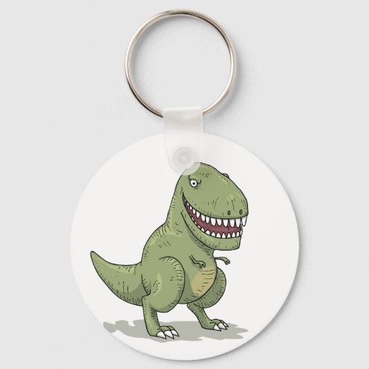 Dinosaur T Rex Cartoon Sleutelhanger (Voorkant)