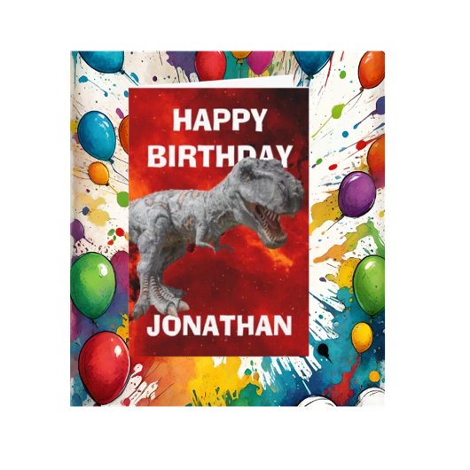 Dinosaur T Rex Children BIRTHDAY PARTY Kaart