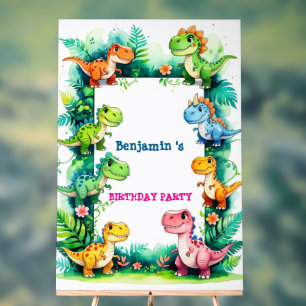 Dinosaur T rex fête d'anniversaire Bienvenue