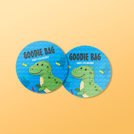 Dinosaur T-rex Goodie Bag Swag Bag Sticker
