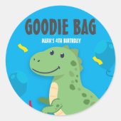 Dinosaur T-rex Goodie Bag Swag Bag Sticker (Voorkant)