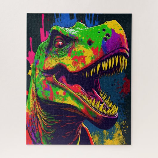 Dinosaur T Rex happy Legpuzzel (Verticaal)