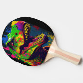 Dinosaur T Rex happy Tafeltennisbatje (Zijkant)