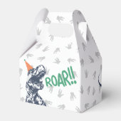 Dinosaur T-Rex in Party Pet Birthday Party Bedankdoosjes (Achterkant)