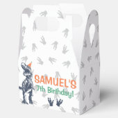 Dinosaur T-Rex in Party Pet Birthday Party Bedankdoosjes (Geopend)