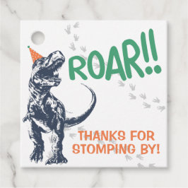 Dinosaur T-Rex in Party Pet Birthday Party Bedankjes Labels