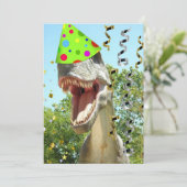 Dinosaur T-Rex Invitations d'anniversaire (Debout devant)