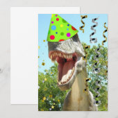 Dinosaur T-Rex Invitations d'anniversaire (Devant / Derrière)