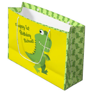 Dinosaur T-rex Kinder 1ste verjaardag van de Dino- Groot Cadeauzakje