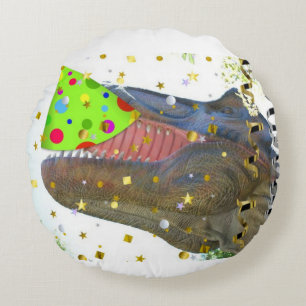 Dinosaur T-Rex Party Animal Rond Kussen