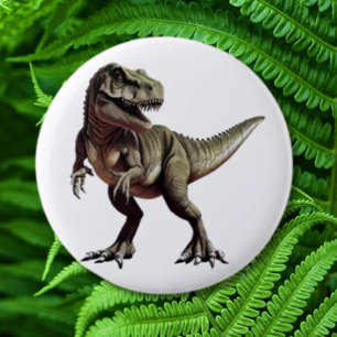 Dinosaur T Rex Ronde Button 5,7 Cm