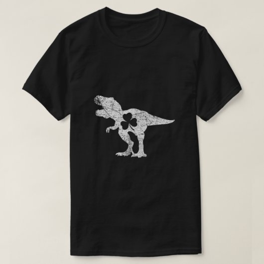 Dinosaur T Rex St Patricks Day Shamrock Volwassene T-shirt (Design voorkant)