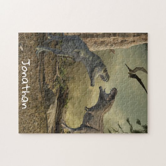 Dinosaur T-Rex Tyrannosaurus Legpuzzel (Horizontaal)